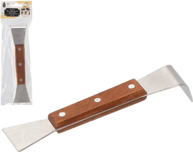 Bifarmermejsel i rustfrit stål med træhåndtag 20 cm