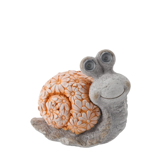 Havesnegl med solcelledrevet LED-øjenbelysning