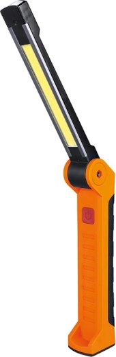 Solight genopladelig LED-arbejdslampe 500 lm + 70 lm (COB, USB-C) sort-orange