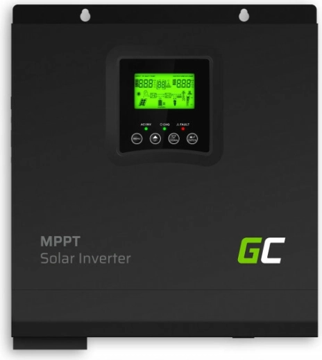 Solinverter Green Cell med MPPT-oplader 3000 W, 24 V, ren sinus