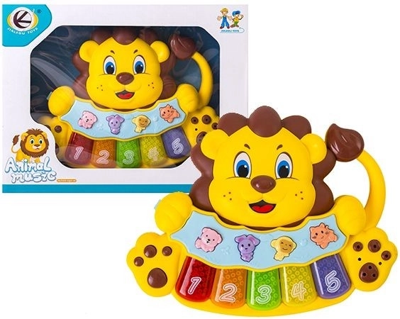 Mini børneklaver/keyboard løve - 1 stk.