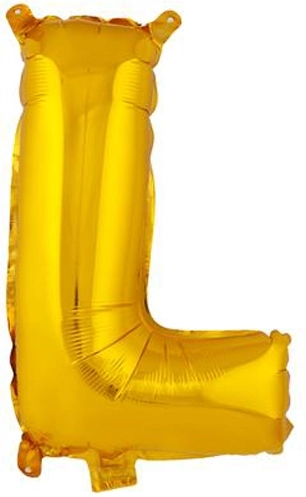 Folieballon bogstav L 30 cm guld TORO