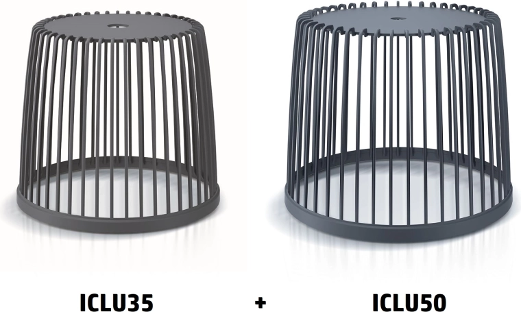 Sæt universelle skraldespande CLUBO 35 l + 50 l, antracit