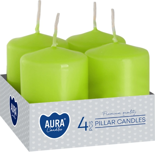 Adventslys olivengrønne 60 × 40 mm (4 stk)