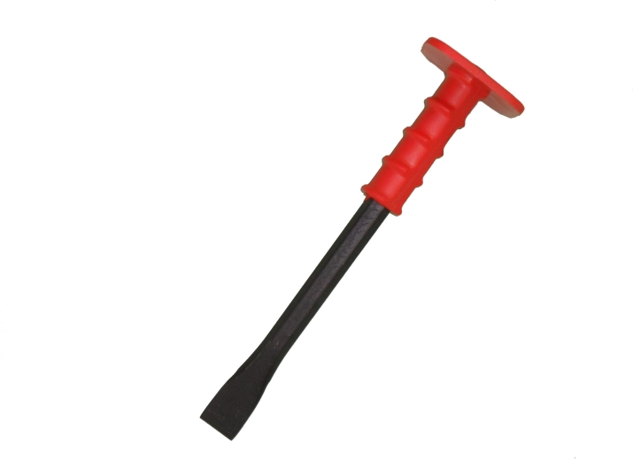 Flad stenhuggerskålmejsel med PVC-beskytter 300 mm