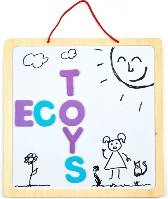 Uddannelsesmæssig magnetisk tavle med ord og tal 3-i-1