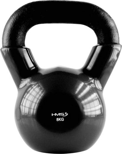 Vinyl-kettlebell HMS 8 kg, sort