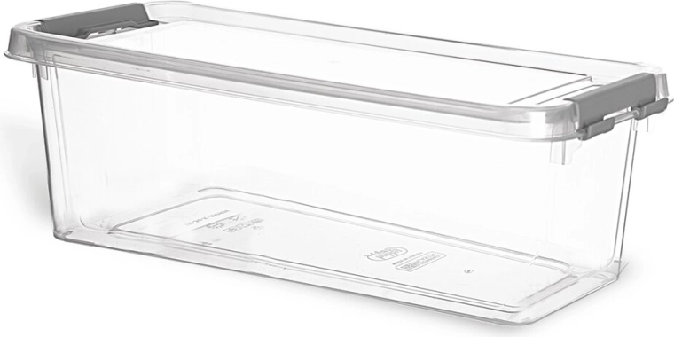Plastdåse med låg Multi Long 1,2 l