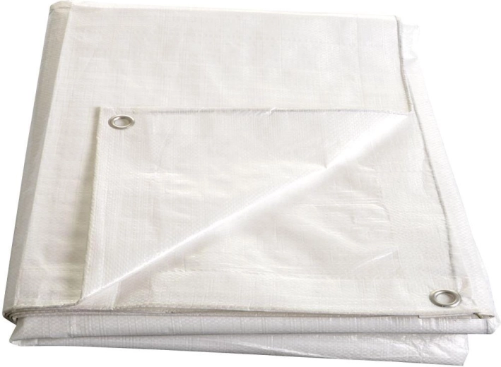 Hvid presenning med øjer 5 × 8 m 140 g/m² lamineret