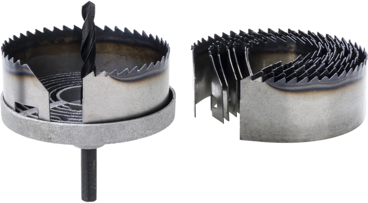 Sæt af hulsave 2" til træ og gipsplader, 7 dele