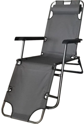 Sammenklappelig liggestol Riviera Black MalTec