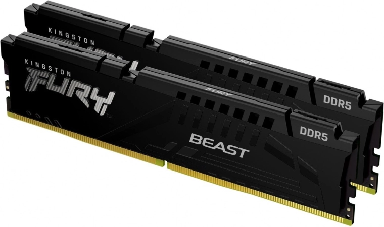 hukommelse ddr5 kingston fury beast 32 gb (2×16 gb) 6000 mhz cl36 expo sort