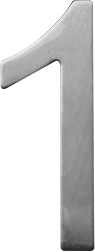 Husnummer 1 STAR 75 mm rustfrit stål
