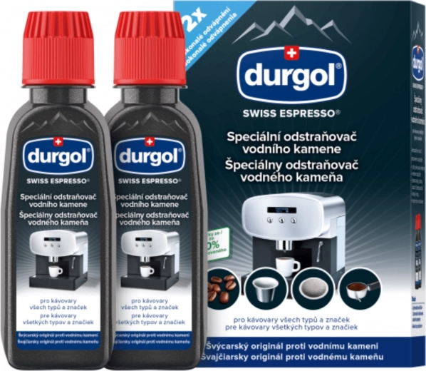 Durgol Swiss Espresso afkalker til alle kaffemaskiner 2×125 ml