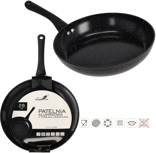 Aluminiumpande 28 cm med keramisk belægning til induktion