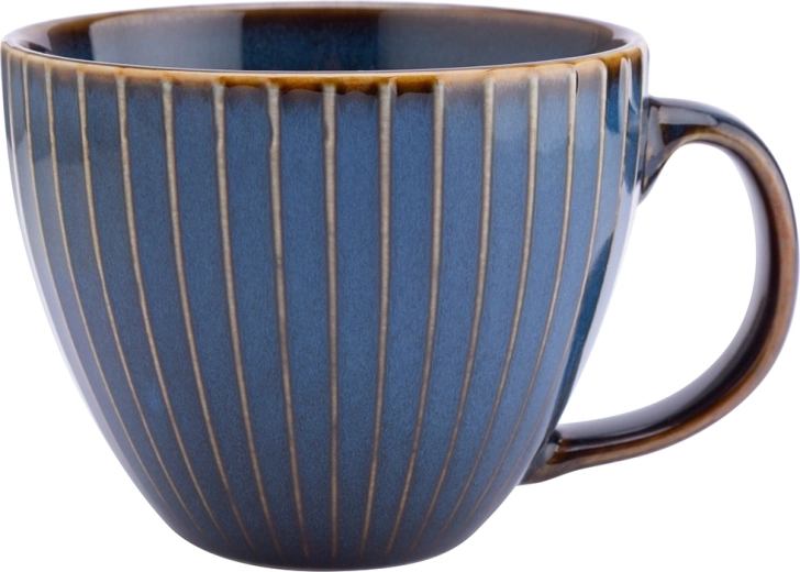 Altom Design keramikkrus Jumbo Reactive Stripes 450 ml blå
