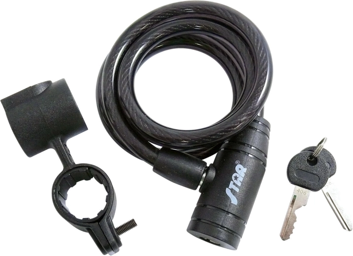 Wirelås til cykel STAR S710 1000 mm med holder