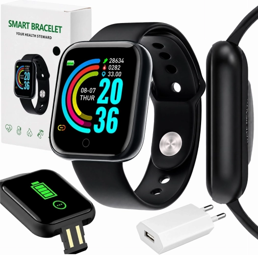 Sports-smartarmbånd med pulsmåling og Bluetooth - 1 stk.