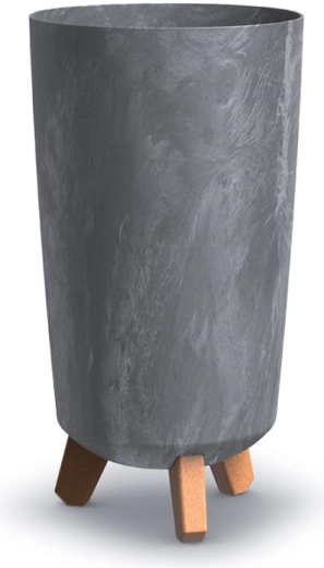 Urtepotte Gracia Tubus Slim med betoneffekt, 19,5 cm, marengo