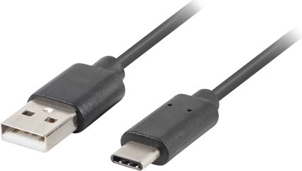 USB 2.0-kabel USB-C (han) – USB-A (han) 0,5 m sort - 1 stk.