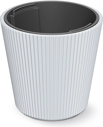 Urtepotte MILLY med indsats 17,6 cm hvid