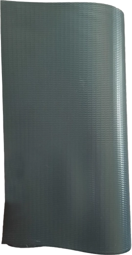 Afdækningsbånd til hegn 19 × 35 m af PVC og polyester med clips, grå RAL 7016