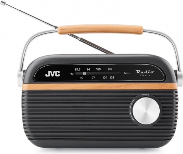 JVC radio classic bærbar FM grå