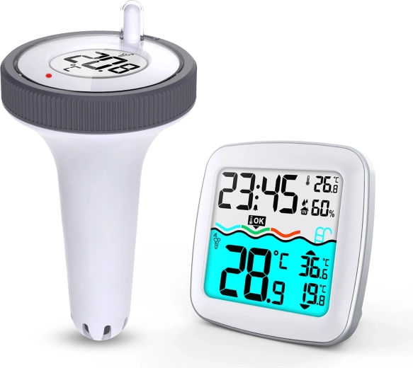 Trådløs vejrstation med poolføler BD-913 hvid