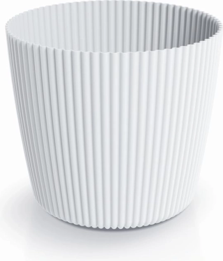 Milly Round blomsterpotte 12,9 cm hvid – moderne plastikcover til planter