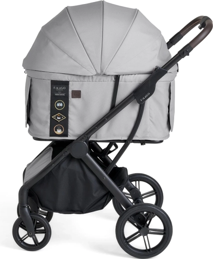 FIKAGO klapvogn til hunde og katte Agile2 soft grey