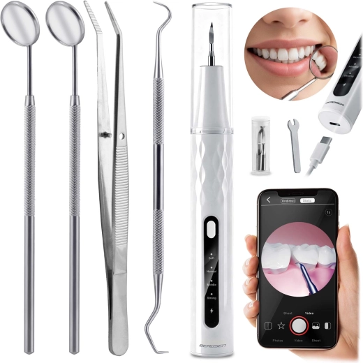 Ultralydsscaler med indbygget kamera BERDSEN – 4 tilstande, LED-lys, USB‑C