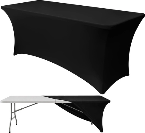 Elastisk betræk til banketbord 183 × 75 × 75 cm RUHHY – sort