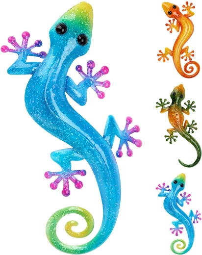 Have metaldekoration firben 46 × 23 × 2 cm, mix af farver