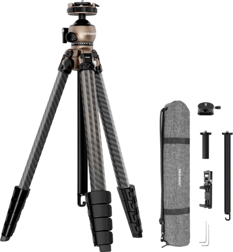 Neewer LT35 rejse-kulfiberstativ med 360° panoramisk kuglehoved