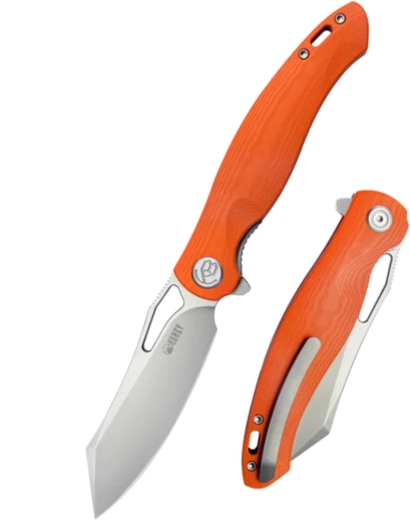 Kubey Drake foldekniv 9,5 cm, orange G10