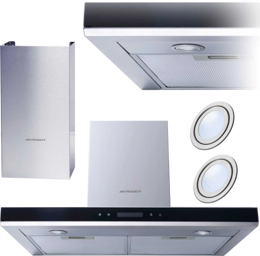 Skorstenemhætte 60 cm BERDSEN Inox med touchbetjening