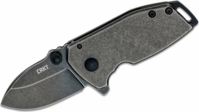 CRKT Squid Compact Black foldekniv 4,4 cm Black Stonewash, fuldmetal