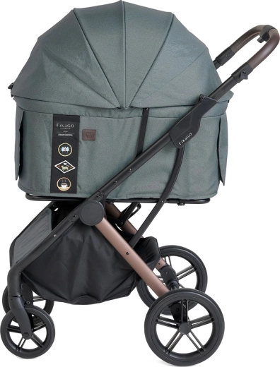 FikaGO klapvogn til hunde og katte agile2 vintage green