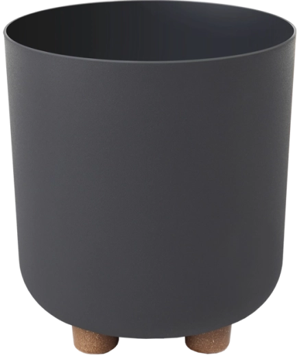 Sofia urtepotte 19 cm af genanvendt plast – sort