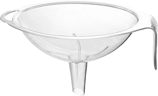 Stor plastiktragt Titiz til præcis omhældning