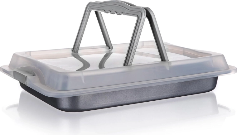 Bageplade med nonstick-belægning og låg 42 × 29 × 4 cm