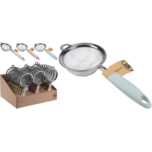 Køkken-si i rustfrit stål med ergonomisk håndtag 23 cm