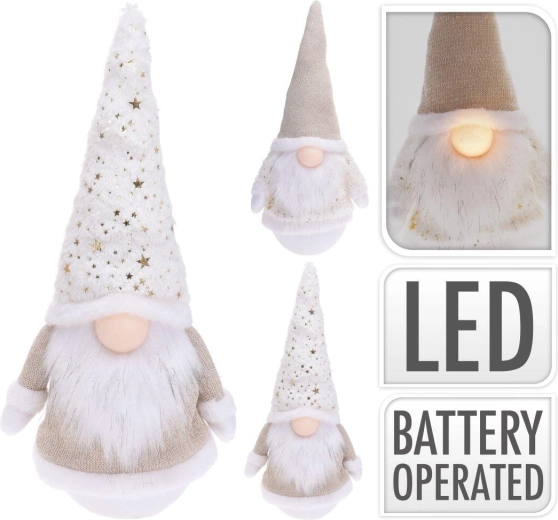 Jule-LED-nisse med stjerne, 43 cm - 1 stk.