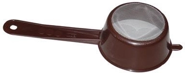 Si med fint net 8 cm med håndtag, plast, mix farver