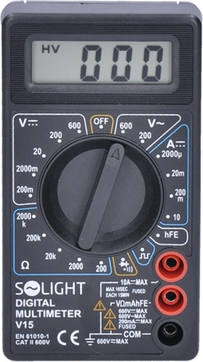 Solight digitalt multimeter med diodetest og summer