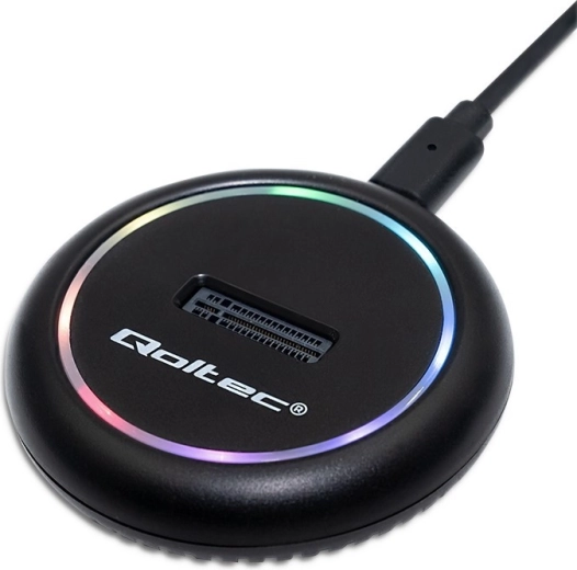 Dokkerstation til M.2 NVMe/SATA SSD med USB‑C og RGB-belysning 2TB