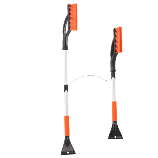 Teleskopisk isskraber med kost til sne 82–106 cm