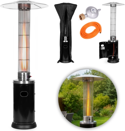 MultiGarden gas-terrassevarmer 9 kW med regulator, slange og beskyttelsesovertræk