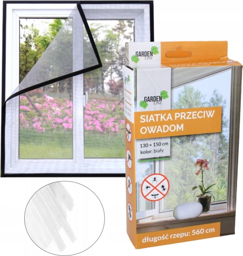 Hvid insektnet til vindue 150 × 180 cm