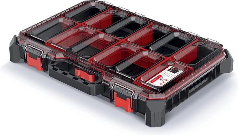 Værktøjsorganizer Prosperplast MSX med gennemsigtigt låg, lav profil 54,3 × 39 × 7,7 cm